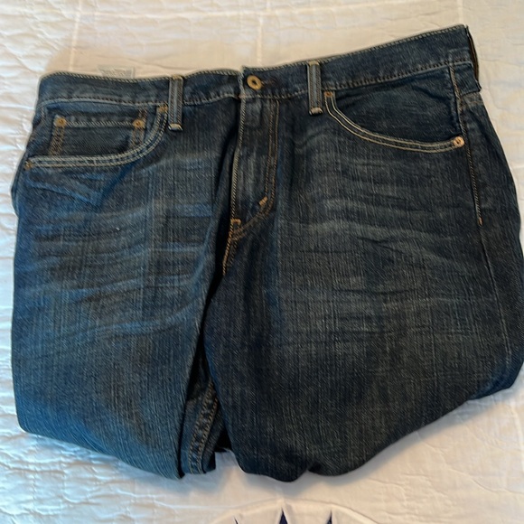 LEVI STRAUSS BLUE JEANS #569 W 34 L 34 100% COTTON MACHINE WASH COLD DRY MEDIUM - Picture 13 of 13